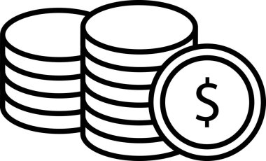 Birikimleri, yatırımları ve finansal büyümeyi sembolize eden para yığınları