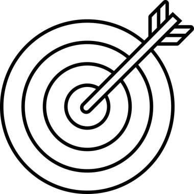 Okla merkeze isabet eden hedef, bir hedefe, başarıya ve doğruluğa ulaşmayı temsil ediyor.