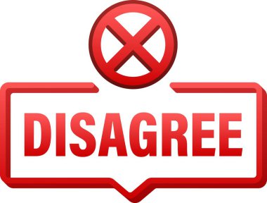 Kırmızı x ile anlaşamama, fikir ayrılığı ve reddedilme.