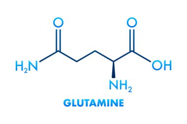 Glutaminin kimyasal yapısı, protein sentezi için önemli bir amino asit.
