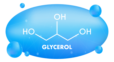 Gliserol veya gliserin molekül yapısı, ilaç, gıda ve kozmetik ürünlerinde kullanılan kimyasal formülü ile