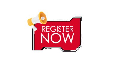 Beyaz ve yeşil ekran arka planında megafon olan canlandırılmış kayıt düğmesi