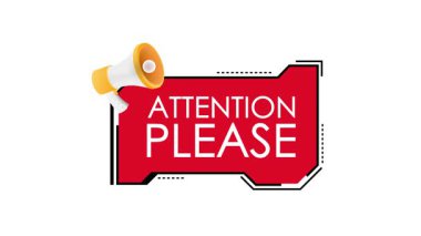 Beyaz ve yeşil ekran arka planlarında videolarınız için megafonla canlandırılmış dikkat çekici tabela