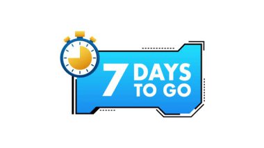 Bir kronometreyle 7 'den 1' e kadar geri sayım zamanlayıcısı