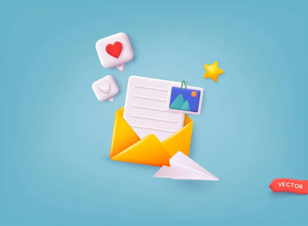 Mail Und Messaging Mail Marketing Kampagne Abonnieren Sie Den Newsletter — Stockvektor