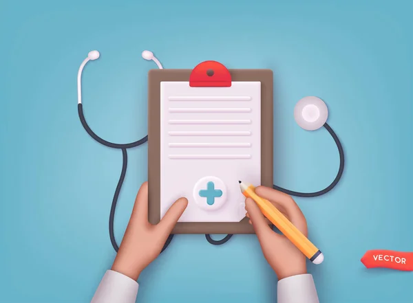 Tıbbi Form Listesi Sağlık Ilaçları Için Kontrol Listesi Olan Ilk — Stok Vektör