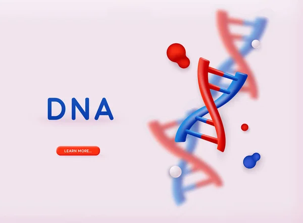 Het Dna Abstract Polygonaal Draadframe Dna Medische Wetenschap Genetische Biotechnologie — Stockvector