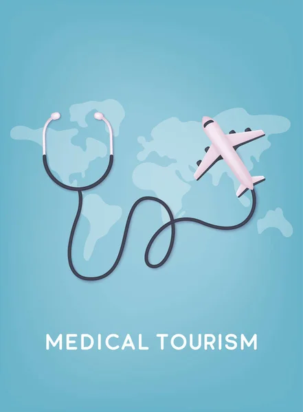 Medizintourismus Organisation Des Medizintourismus Und Der Behandlung Auf Der Ganzen — Stockvektor