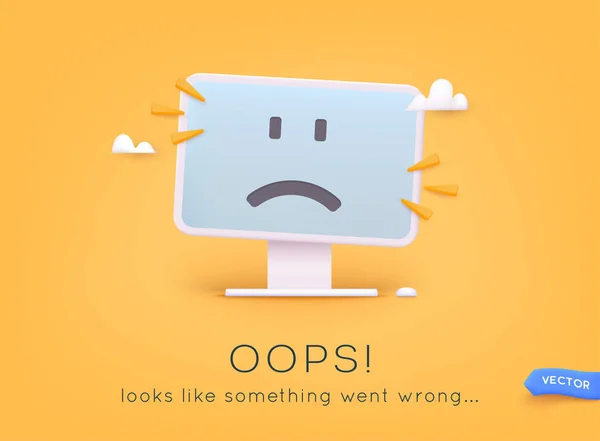 Fehler 404 Seite Nicht Gefunden Seite Nicht Gefunden Text Hoppla — Stockvektor