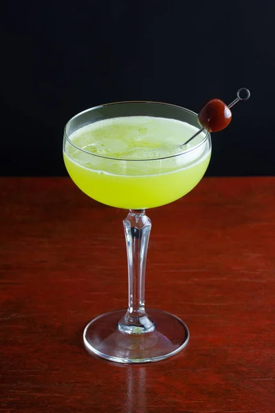 Last Word Cocktail Drink Made Green Chartreuse Gin Maraschino Liqueur — Stock Photo, Image