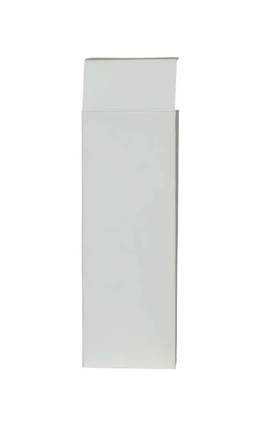 Коробка Белого Картона Изолированная Фона — стоковое фото