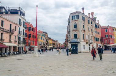 Venedik, İtalya - 19 Mayıs 2023 - Venedik gezintilerinden biri.