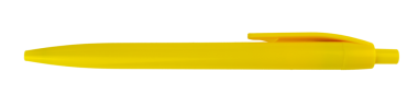 Şeffaf arkaplanda sarı plastik kalem