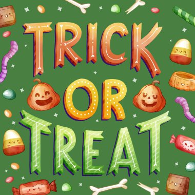 suluboya cadılar bayramı harfleri vektör tasarımı illüstrasyonu