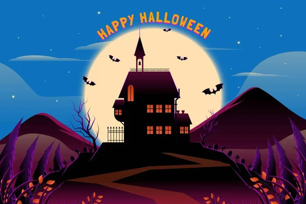 Gradient Hintergrund Halloween Saison Design Vektor Illustration — Stockvektor