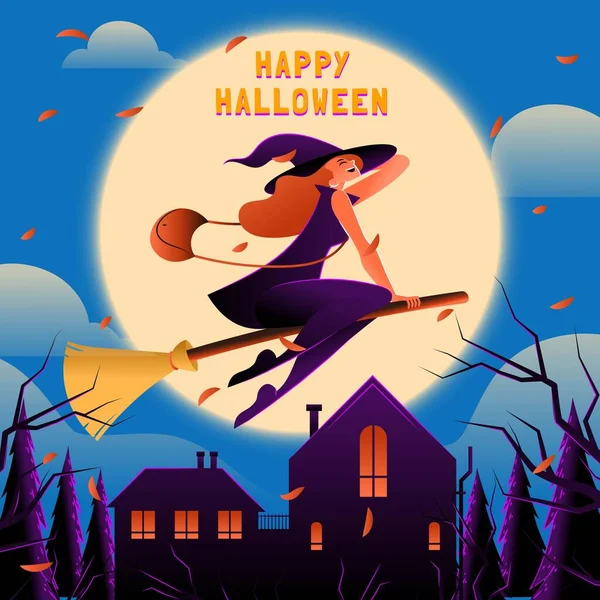 Gradient Halloween Saison Design Vektor Illustration — Stockvektor