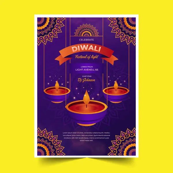 stock vector gradient diwali poster template design vector illustration