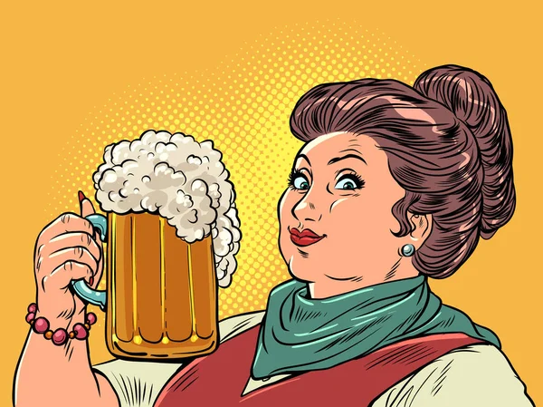 Příjemný Pobyt Dobrými Nápoji Požitek Kvalitního Alkoholu Žena Drží Sklo — Stockový vektor