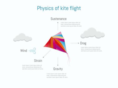 Uçurtma uçuşu fiziği. Rüzgar, sürüklenme, yerçekimi ve stres bir uçurtmanın uçuşunu etkileyen faktörlerdir.