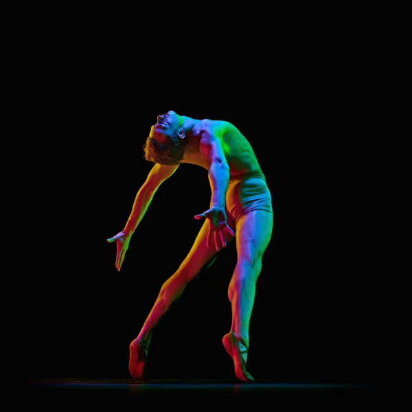 Style Danse Moderne Ballet Art Contemporain Jeune Homme Athlétique Flexible — Photo