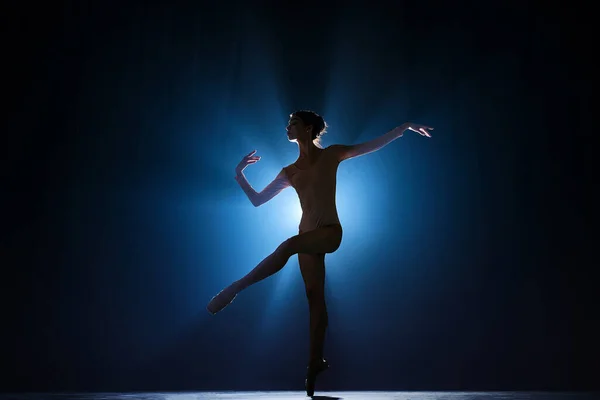 Attrayant Artistique Jeune Fille Talentueuse Ballerine Danse Classique Performer Sur — Photo