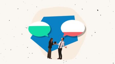 Yaratıcı sanat eserleri. Müdür ve ofis çalışanı iş hakkında sorular sorar. Fikir yoksunu bir adam. Proje sorunları olan çalışanlara yardım etmek için motive olmuş. İş kavramı, yaratıcılık, yardım