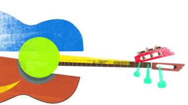 Çağdaş stop hareketi. Animasyon. Akustik gitar, canlı, soyut şekiller ve notalarla örtülüydü. Müzik festivalleri, konser ve partiler, klasik ve modern sanatın birleşimi.