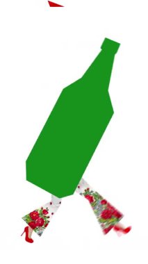 Çiçekli pantolon ve kırmızı topuklu ayakkabılarla yürüyen yeşil şişe reklamı ürünün kimliğini cesur bir yetenekle sembolize ediyor. Gençlik markası kavramı, pop-art ürünler, fintech görseller. Reklamlar için maket