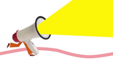 Turuncu pantolonlu yürüyen megafon ve fotokopi alanı ile kahverengi ayakkabılı halktan gelen sesi özgüvenli bir tonda sembolize eden eğlenceli bir video. Duyuru kavramı, gençlik markası, sosyal medya tanıtımı.