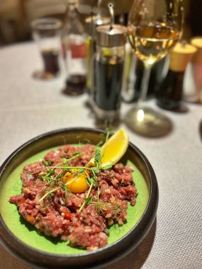 Lezzetli Asya yemeklerinin yakın görüntüsü