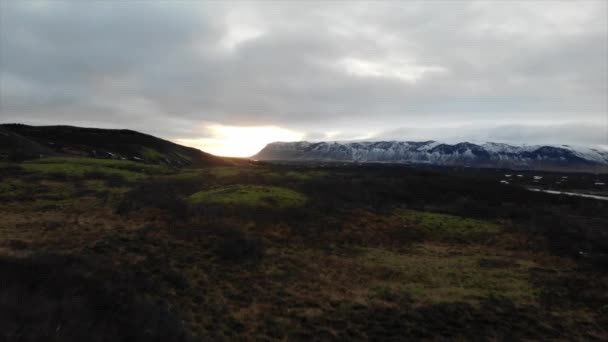 Krásný Západ Slunce Islandu Vysoce Kvalitní Fullhd Záběry — Stock video