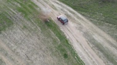 People run away from the war in a car under explosions. High quality 4k footage