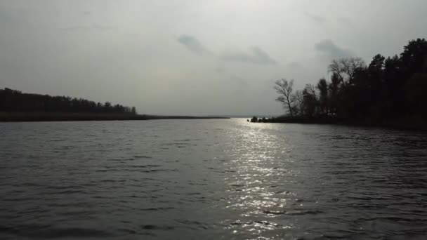 Czarne Straszne Jezioro Wysokiej Jakości Materiał — Wideo stockowe