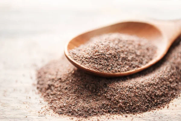 stock image India black kala namak salt.  Healthy food concept. Speciality salt. Food background