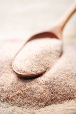 Himalayan pink salt .  Healthy food concept. Speciality salt.  Food background