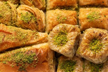 Türk baklava tatlısı çeşitleri yakın çekim