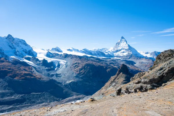 Beautiful Hiking Trail Beautiful Views Mount Matterhon Zermatt Switzerland — Stock Photo, Image