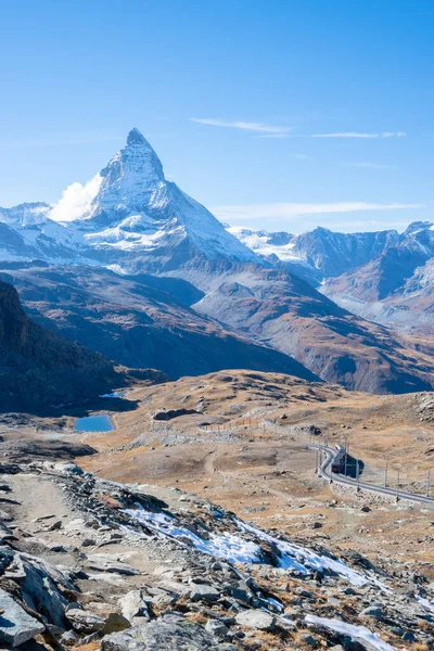 Krásný Výhled Krajinu Matterhorn Slavné Památky Zermatt Švýcarsko Stock Snímky