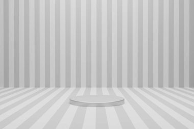 3d render luxury white pastel podium showcase 3d white background illustration render