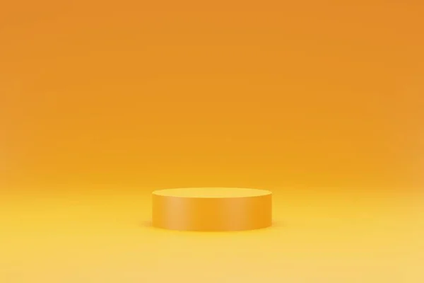 Plattform Orange Färg För Produkt Bakgrund Scen Eller Podium Piedestal — Stockfoto