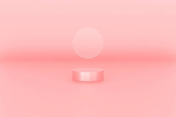 Platform Roze Kleur Voor Product Achtergrond Podium Podium Blanco Display — Stockfoto