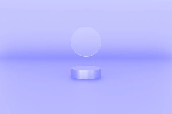 Platform Blauwe Kleur Voor Product Achtergrond Podium Podium Blanco Display — Stockfoto