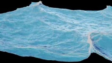 3D animasyon dalgaları okyanus canlandırma 4k video