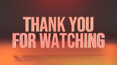 animasyon metni siyah izole edilmiş arkaplanda renkli ışık efektini izlediğiniz için teşekkürler 4k video 3d resimleme