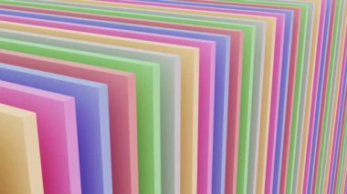 3d satır renkli arkaplan 4k video illüstrasyonuName