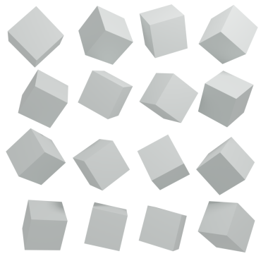 Soyut Gri 3D Geometrik Küp Grafiksel Resmini Ayarla