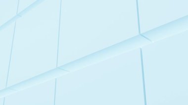 soyut mavi arkaplan 3d illüstrasyon 4k video, gölge etkisi biçimi modern