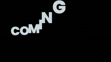 Siyah arkaplan 4k video döngüsü üzerinde 3d metin beyaz rengi geliyor