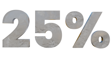 Yüzde 25 Metalik Stil İndirim Çizelgesi