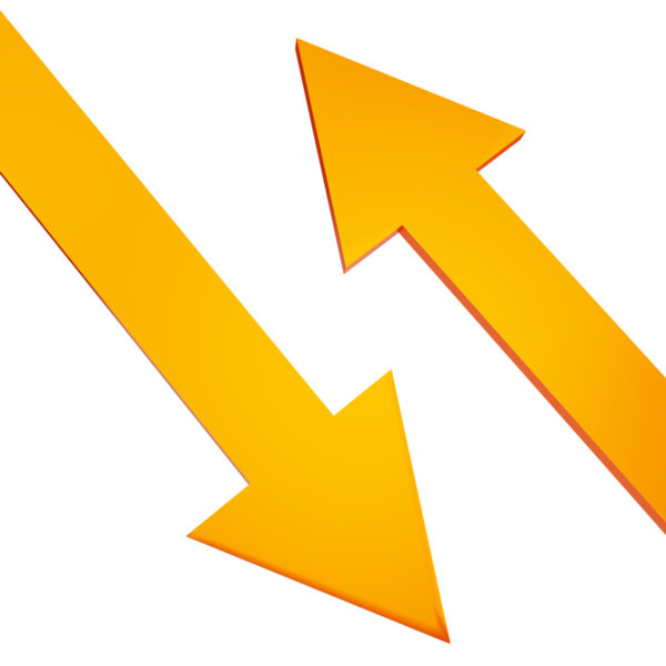 Saydam arkaplan 3d resimleme üzerinde yükselen eğilimi gösteren yukarı doğru altın ok grafiği